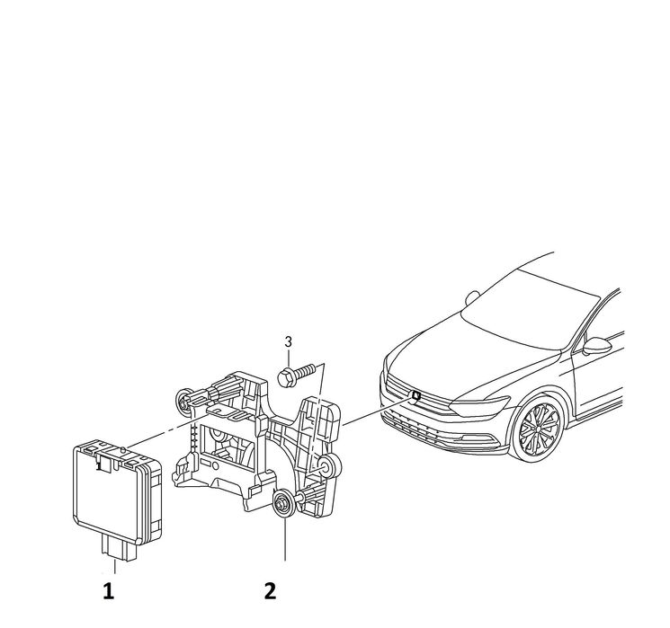 Держатель радара Passat B7 б8 сша кріплення датчика дизтрон 1271015033