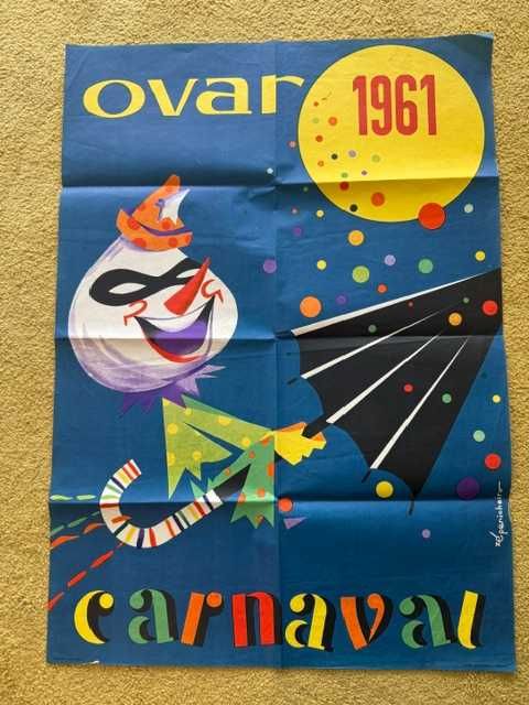 Cartaz original do Carnaval de Ovar de 1961