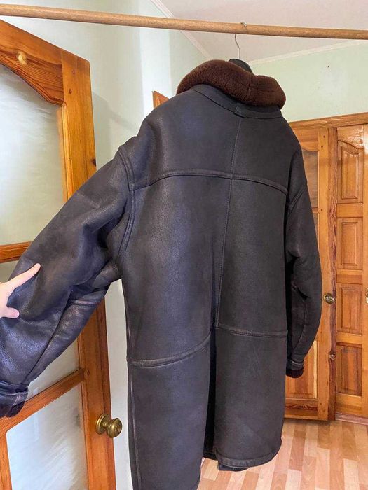 Чоловіча дублянка шкіряна з хутром XXXL