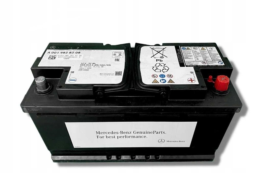 Akumulator OEM Mercedes AGM 92Ah 850 A - akumulator na pierwszy montaż