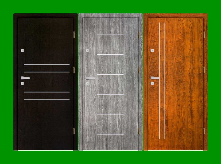 Drzwi ZEWNĘTRZNE -wewnętrzne WEJŚCIOWE drewniane i metalowe z MONTAŻEM