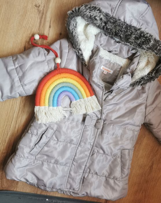 Zimowa księżniczka! Ciepła kurteczka 98