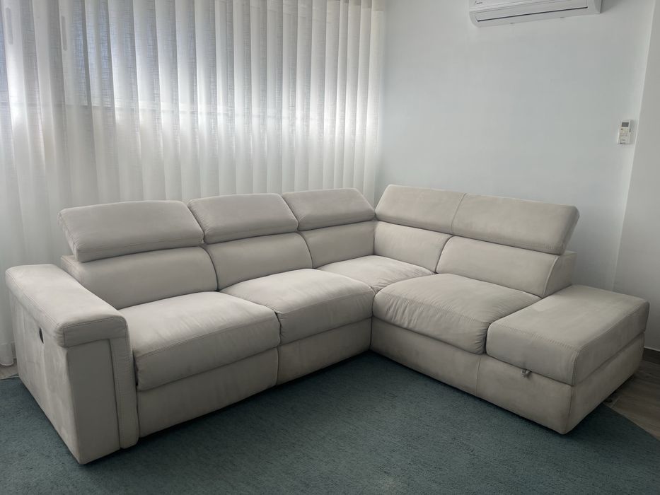 Sofa com box e acento extensivel