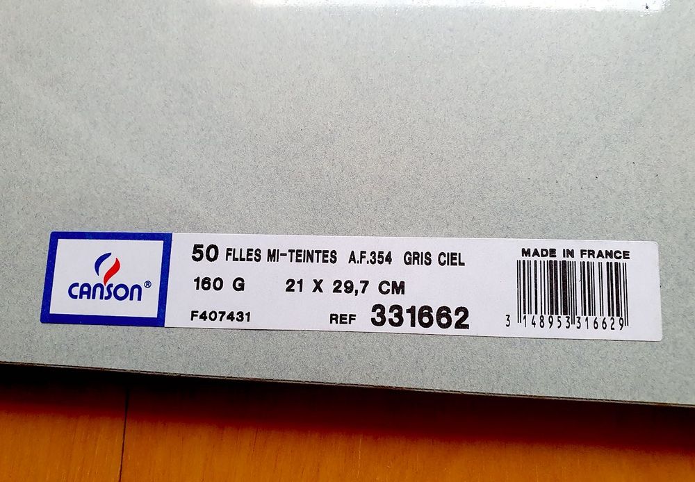 Folhas cartolina A4 texturizada - cinza céu