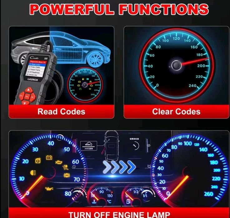 Launch Creader 300 Pełna diagnostyka obd2 Skaner diagnostyczny