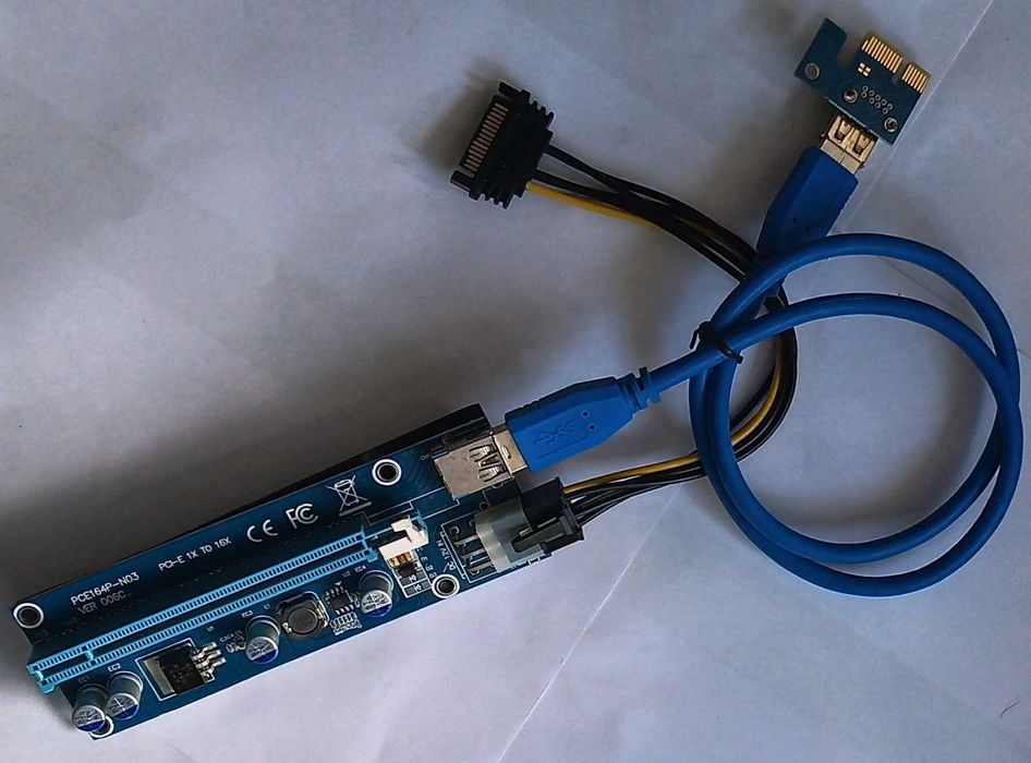 Zestaw Riserów PCI-E 1x–16x USB3.0 – wersje (006C / 007 / 008C / 009S)