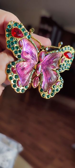 Wielobarwny motyl - broszka