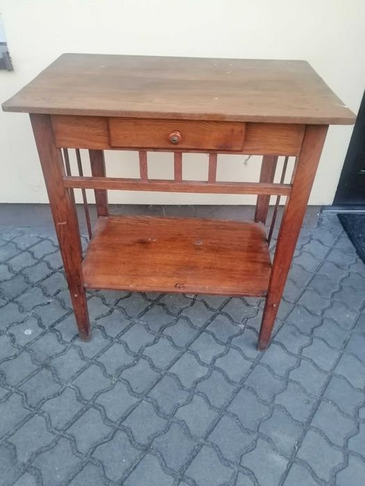 Konsola szafka dębowa przedwojenna antyk