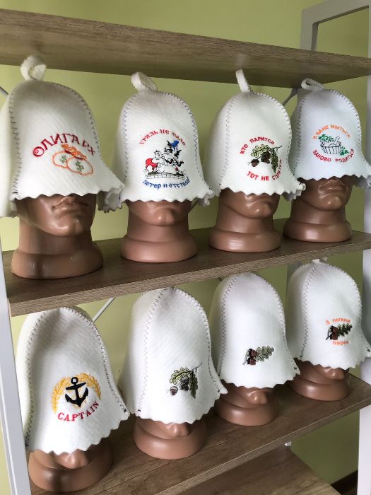 Шапка в баню банная шапка шапка для бані бани лазні сауна шапка