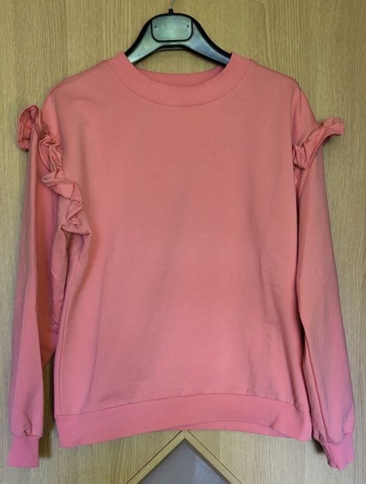Bluza różowa z falbanką S/M