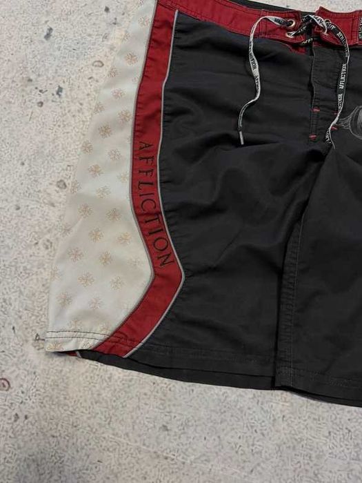 Czarne szorty Affliction 36 baggy jorts skate y2k swag alternative