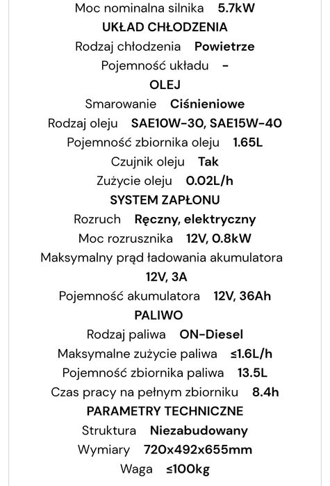 Agregat prądotwórczy