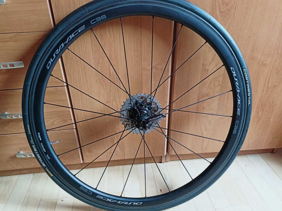 Koła carbon Dura-Ace C36 z szytkami Sprinter pod szczęki 12rz
