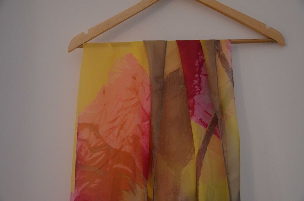 duży szal/chusta/pareo kwiaty silk feeling poliester