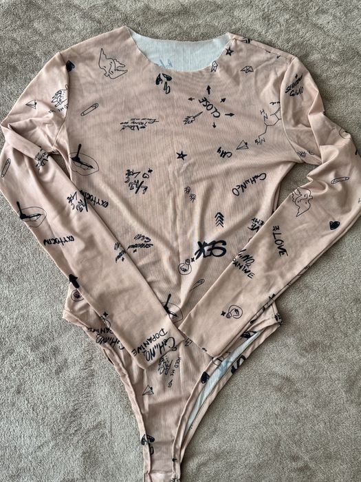 Бодік, прозорий боді з «тату»