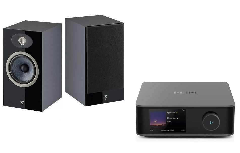 Zestaw stereo WiiM AMP Ultra + kolumny Focal Theva N1