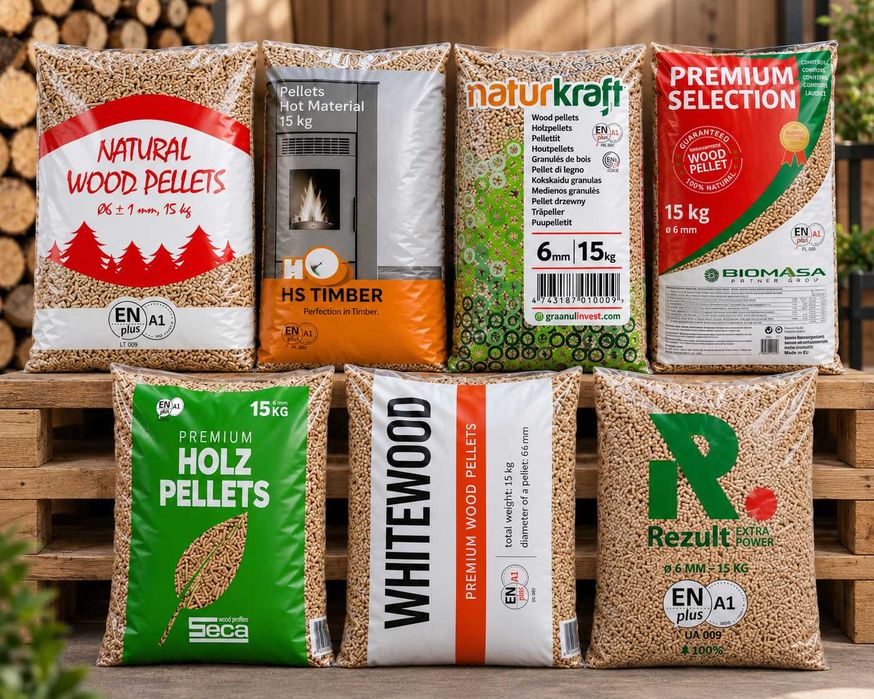 Pellet, Pelet drzewny Premium, Certyfikowany ENplus A1 (sosna/buk/dąb)