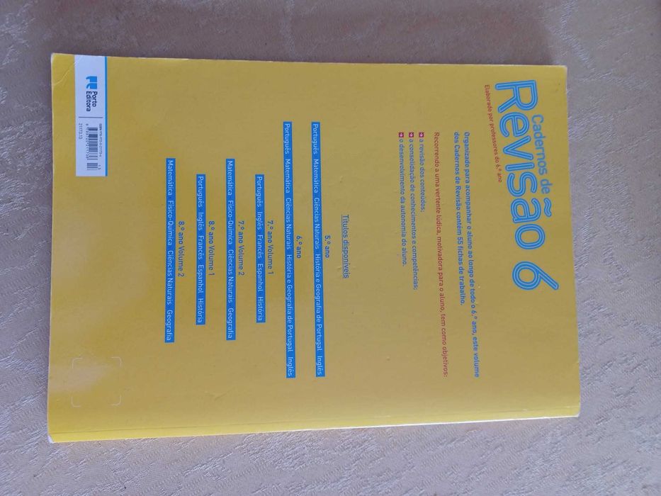 Cadernos de Revisão - 6.º Ano (COMO NOVO)