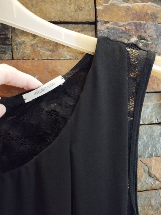 Vestido Intimissimi S/M preto com renda