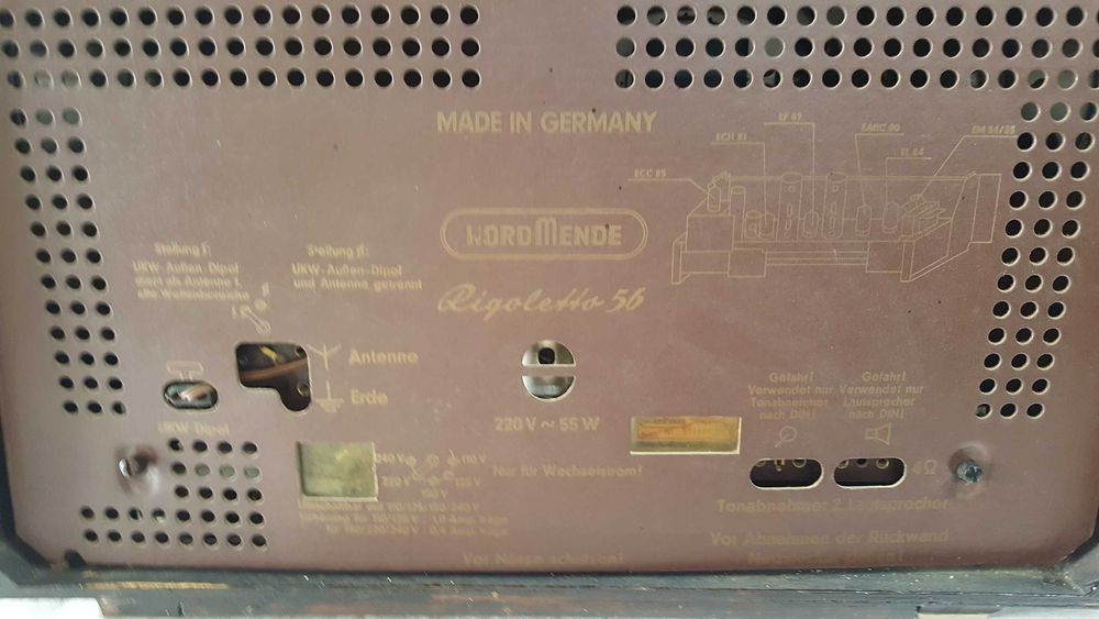 Nordmende Rigoletto 56 - Rádio a válvulas vintage