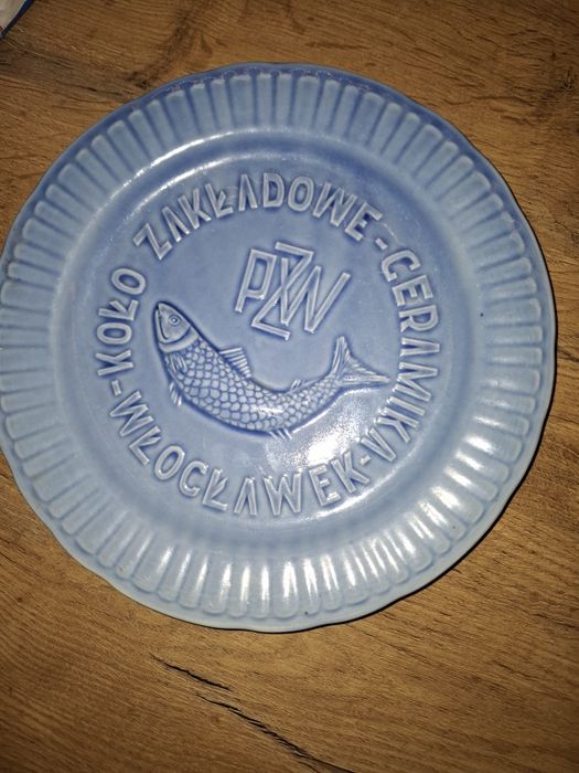 PRL Talerz fajansowy