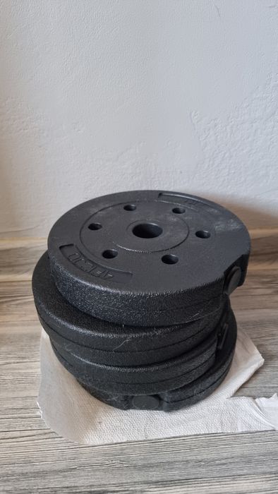Ciężarki bitumiczne do hantli obciążniki 2 kg x 4 szt. 8kg  obciazniki