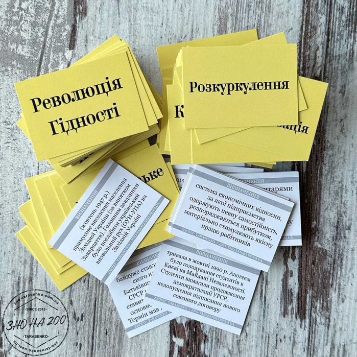 МЕГА комплект флешкарток історія України НМТ ЗНО 2027, 1304 шт