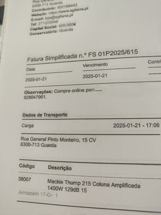 Coluna amplificada 1400W