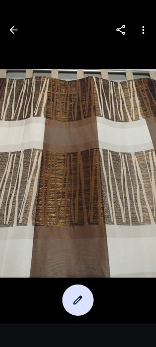 Piękne zasłony w kolorze beżu i złota