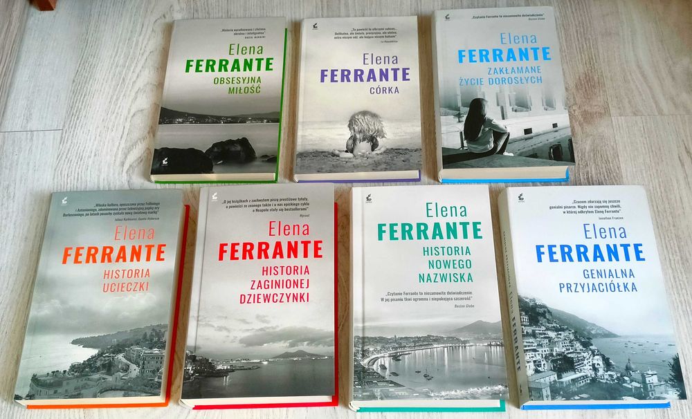 7x Elena Ferrante Obsesyjna miłość Zakłamane życie dorosłych Córka Genialna przyjaciółka Historia nowego nazwiska Zaginionej dziewczynki Ucieczki