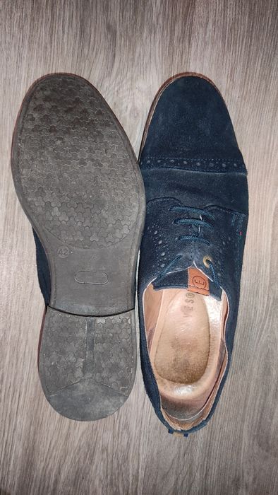 Sapatos formais 42 camurça azul - Manuel Alves