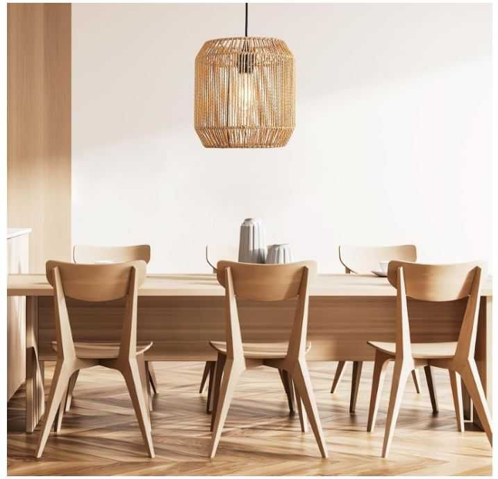 Nowoczesna, rattanowa lampa wisząca FORCOSO