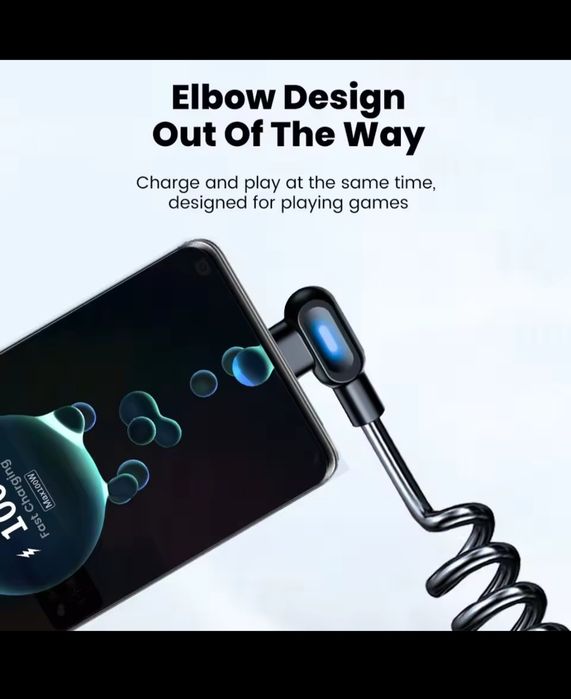 Kabel USB C 6A spiralny