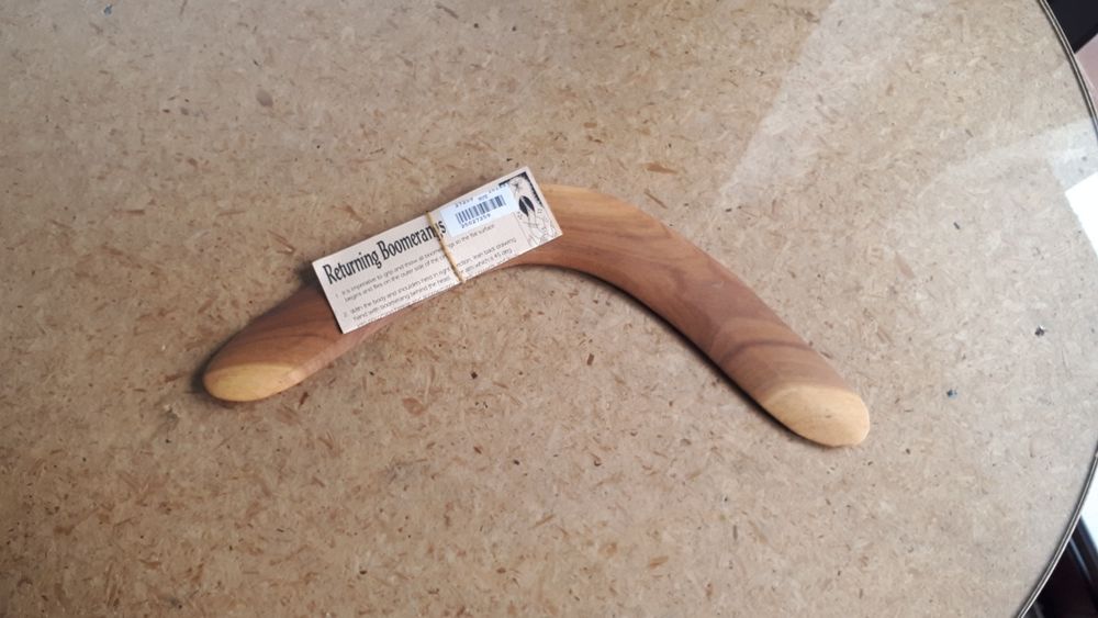 Boomerang original aborígene austrália de 1992