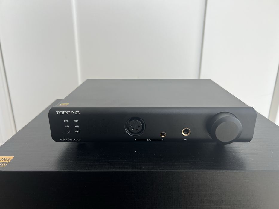 Topping A90 Discrete — como novo, caixa original, comando, impecável