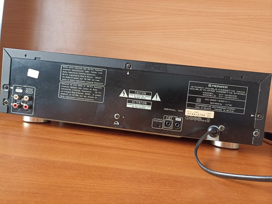 Leitor gravador cassettes Pioneer - ct w504r