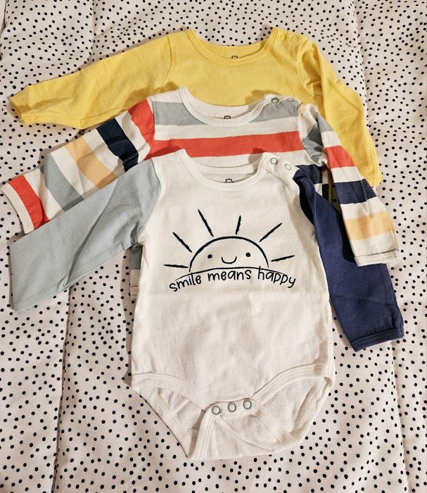 Zestaw 3szt body bawełniane r.68