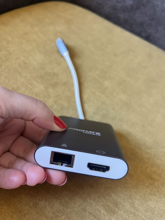 Перехідник USB-хаб Promate uniHub-C3 Grey