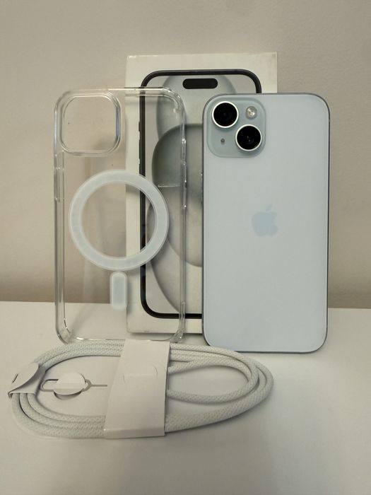 Iphone 15 niebieski 128gb kondycja 100%