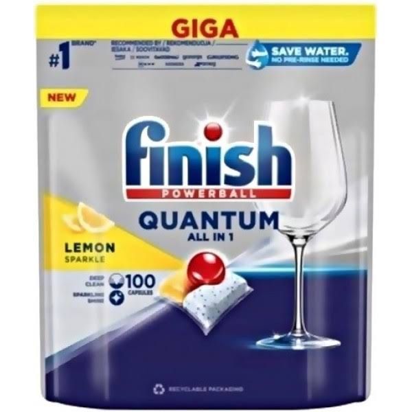 Таблетки для посудомийних машин Finish Quantum All in 1 Lemon, 100шт