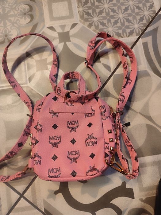 MCM mini backpack plecaczek torebka różowy Barbie