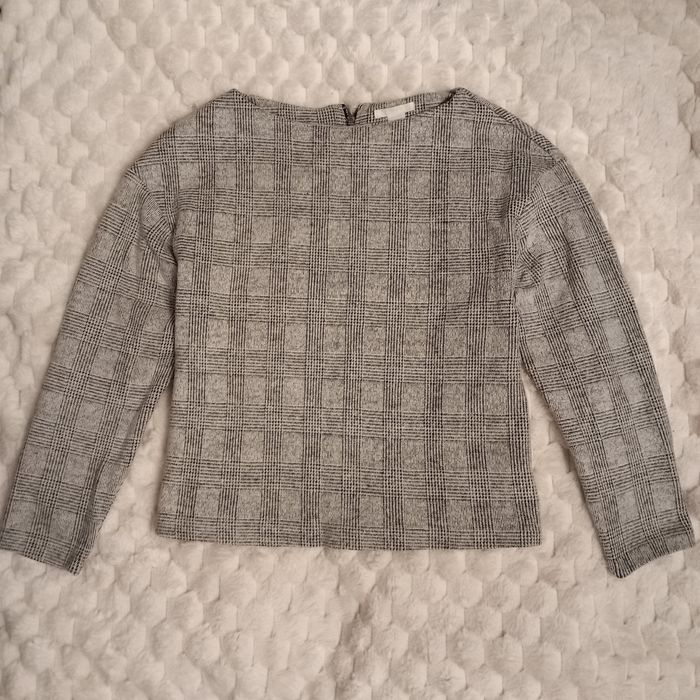 Szara bluzka w kratkę