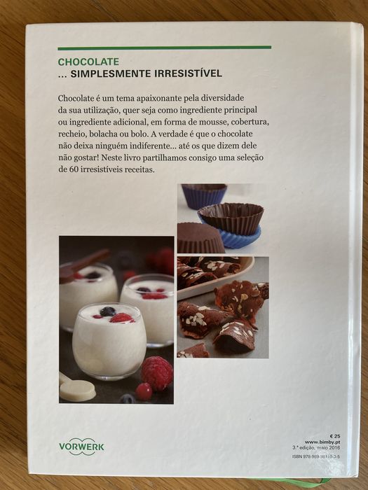 Livro Bimby “Chocolate… simplesmente irresistivel”
