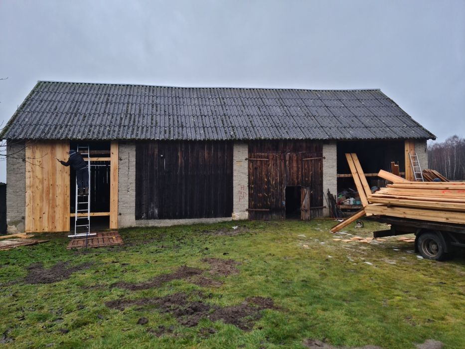 Stodola, stodoły darmowa rozbiórka, obicia stodół, skup starego drewna
