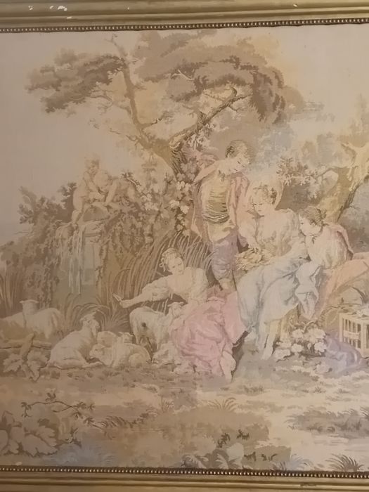 Quadro em tapeçaria antigo