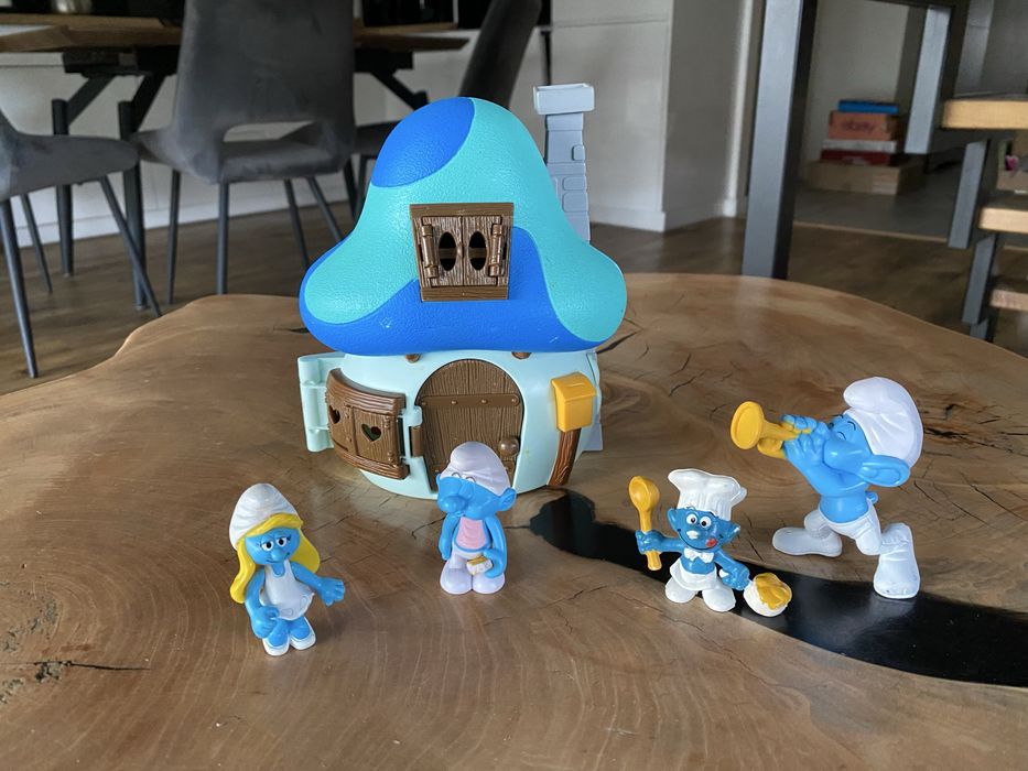 Smerfy smurfy zestaw dom domek