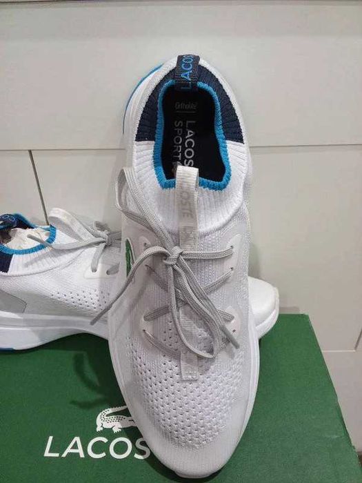 białe sportowe buty marki Lacoste Run Spin Knit  38 wkładka 25 cm nowe