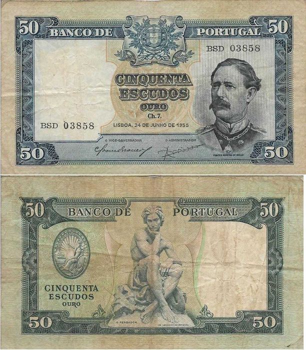 Portugal - - - 50$00 - Fontes Pereira de Melo - - - - - Notas