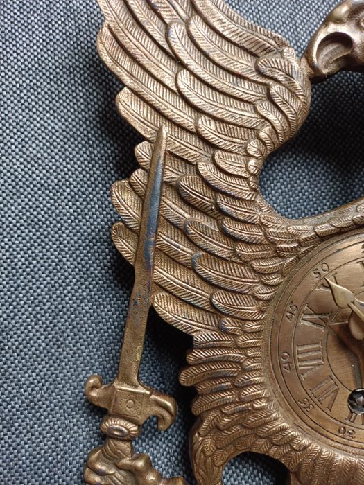 Unikatowy Gabinetowy Zegar Ścienny – Dwugłowy Orzeł