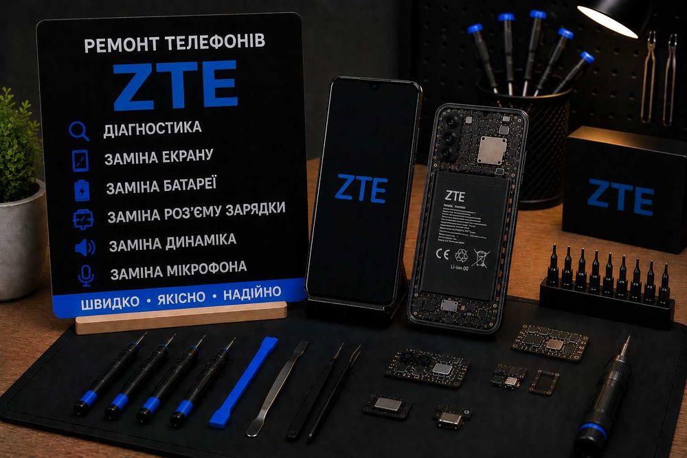 Ремонт телефонів ZTE. Заміна екрану та інших комплетуючих